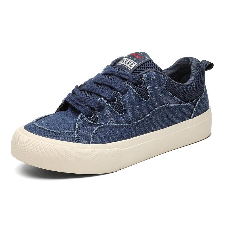 Autumn Breathable Canvas Shoes Men's Black Versatile Cloth Shoes Men's Trend Low-top Niche Casual Board Shoes 7981