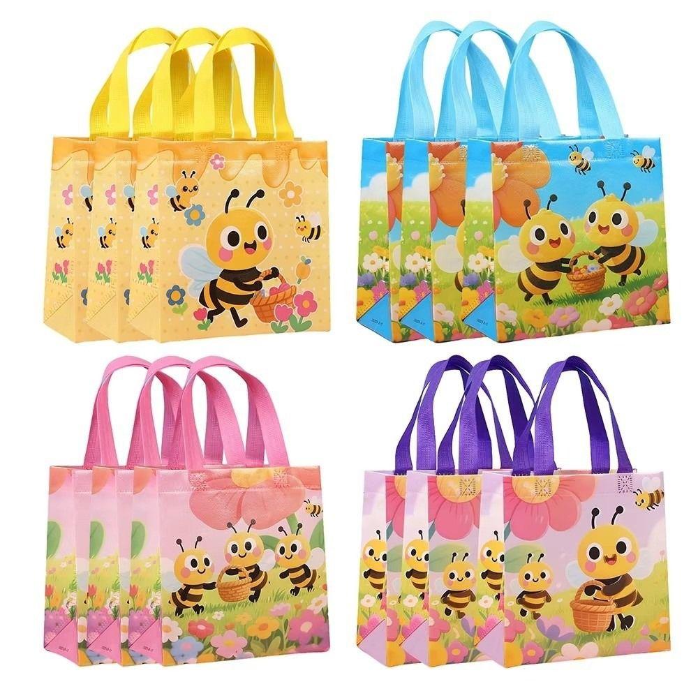 10Pcs Waterproof Gift Packaging Bags Reusable Flower Shopping Tote Bag  Kids Birthday Party