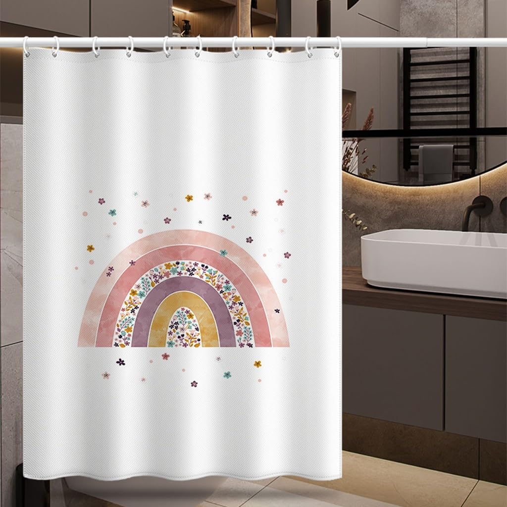 1Pc Modern Creative Door Curtain Punch-Free Bathroom Curtain Shower Abstract Oil Painting Waterproof Canvas Partition Curtain