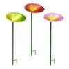 Garden Bird Bath Metal Garden Decor with Stake Bird Bath for Window Deck Patio Backyard Yard Balcony Railing Ground Pool