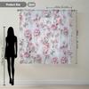 2PCS Digital Print Sheer Curtains, Flower Pearl Pattern, Elegant Light Luxury Style for Living Room Bedroom Window Decor