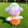 Creative Parrot Sparrow Bird Pendant Plush Toy Doll Keychain With Ring Bell