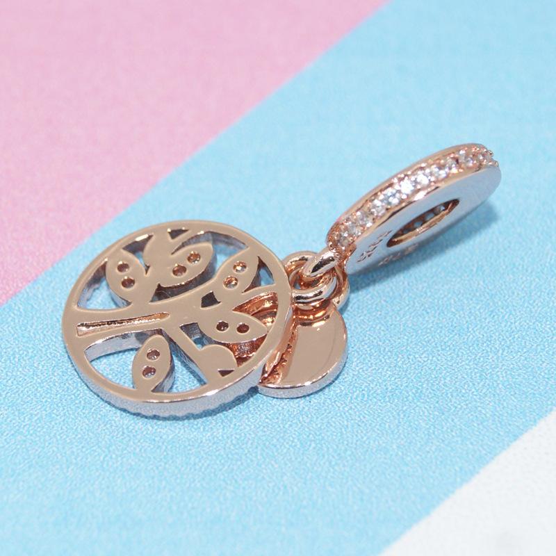 925 Sterling Silver Diy Fine Beads Family Heritage Life Tree Pendant Charms Fit Original Fashion Charm Bracelet Jewelry Making