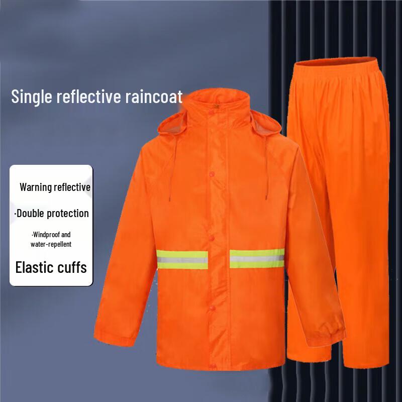 Huibing TZ018 Reflective Sanitation Rain Suit (Split) XL