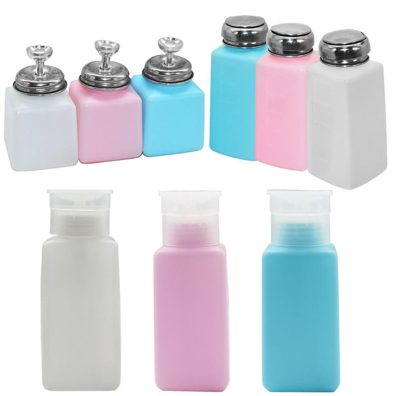 

Aluminum Core 200ml Alcohol Bottle, 8oz Nail Polish Remover Bottle, Press-Type 250ml Solvent and Board Cleaner Plastic Bottle White Aluminum 6oz (200ml)