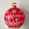60cm Outdoor Christmas Inflatable Decorated Ball, PVC Giant Xmas Tree Ornament Without Light, Large Holiday Decor Toy Ball