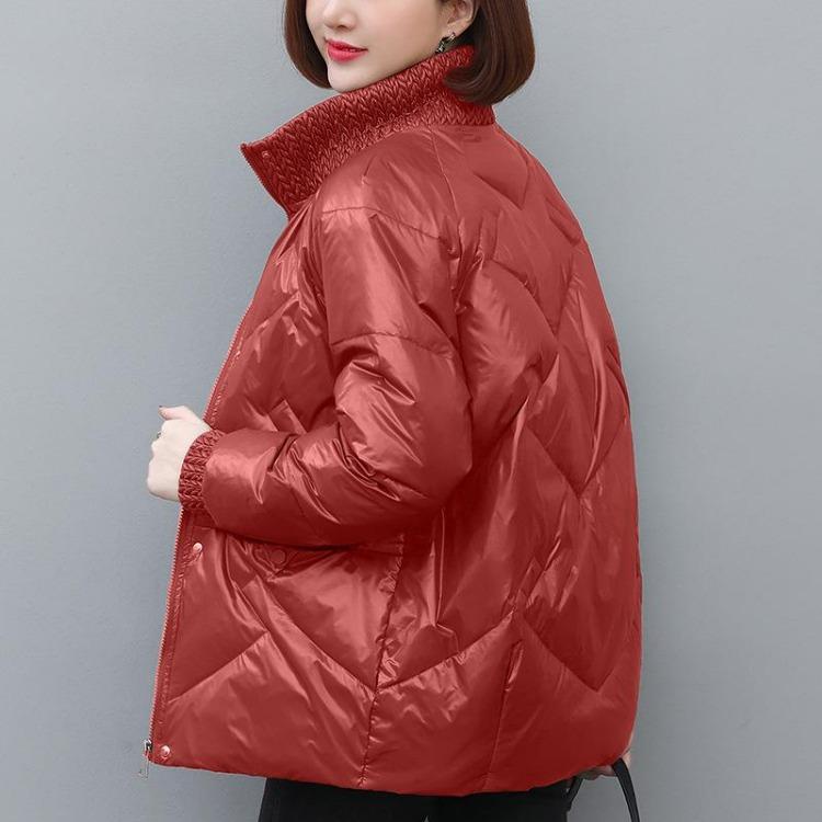 2024 New Winter Women Down Cotton Jacket Warm Loose Fit Fashion Coat Slimming Moms Outerwear