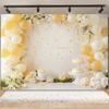 Spring Daisy Flower Backdrop Baby Shower Boho ArchBalloons Backdrop Girl Birthday Cake Smash Easter Kids Portrait Photo Props