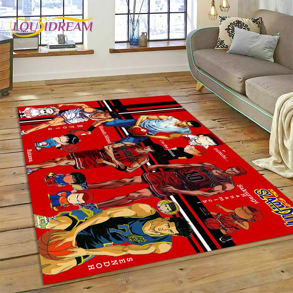 Cartoon Slam Dunk koszykówka Anime dywanik dywan do salonu dekoracje do wnętrz do sypialni, mata podłogowa dekoracja antypoślizgowa na wycieraczkę sofę