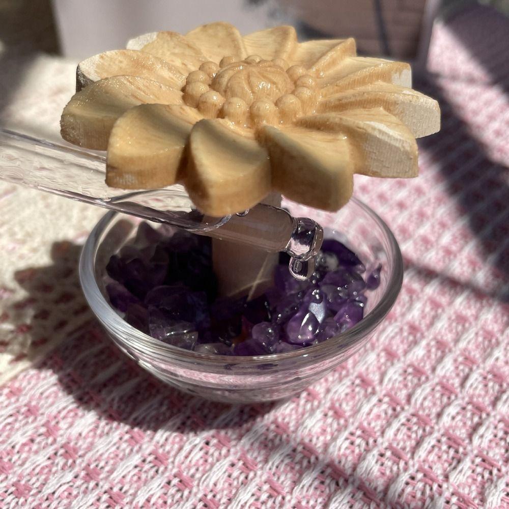Refillable Wooden Daisy Essential Oil Diffuser DIY Essential Oils Containers  Home Decoration