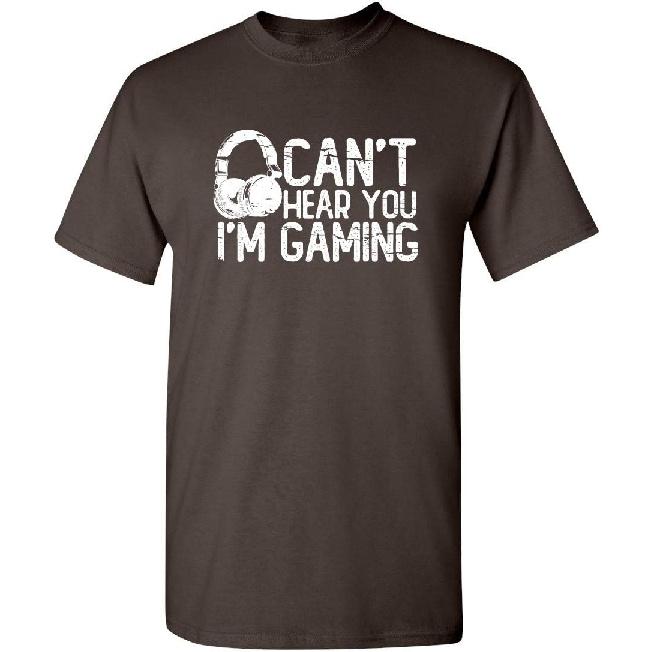 Can’t Hear You I’m Gaming Headset Funny T Shirt | Attitude Mens Graphic Tees Built for Style Novelty Funny T Shirts for Men