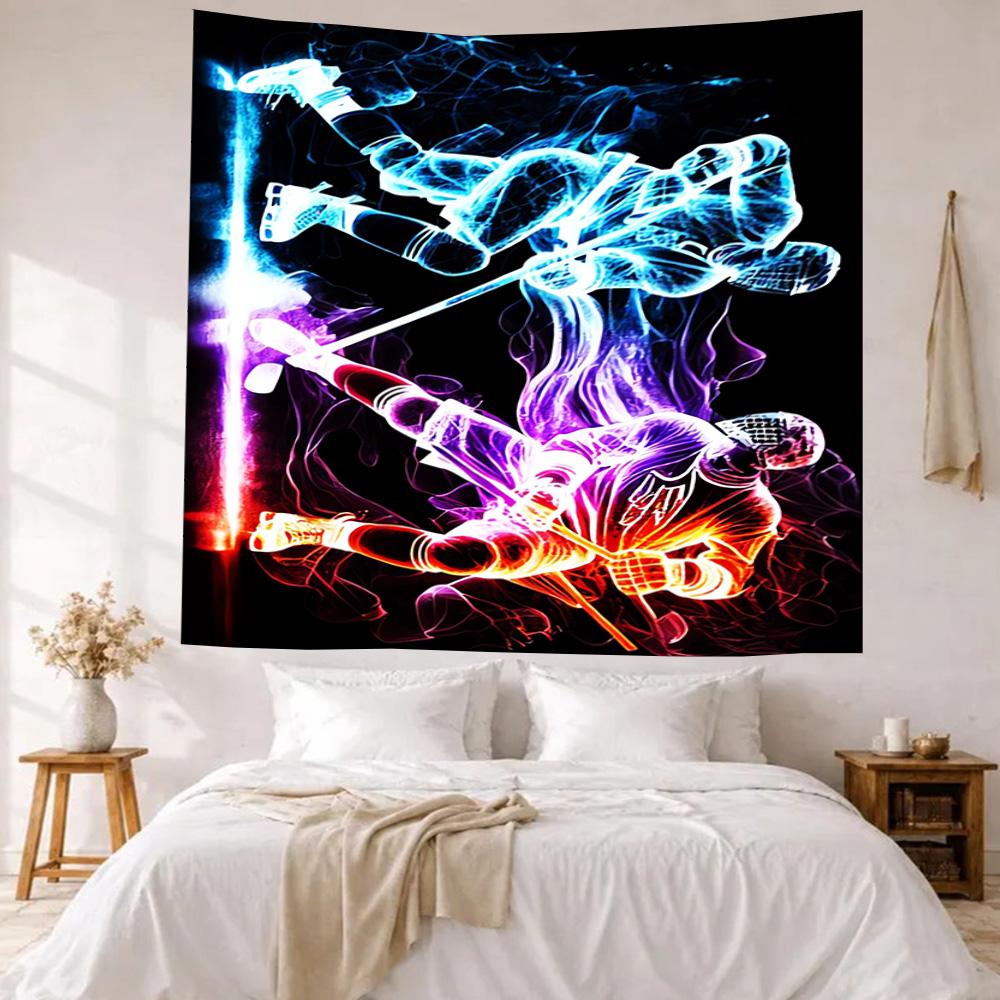Hockey1 Wall Decor Tapestry Art For Pet Memorial Birthdaywedding Party Backdrop Family Gift