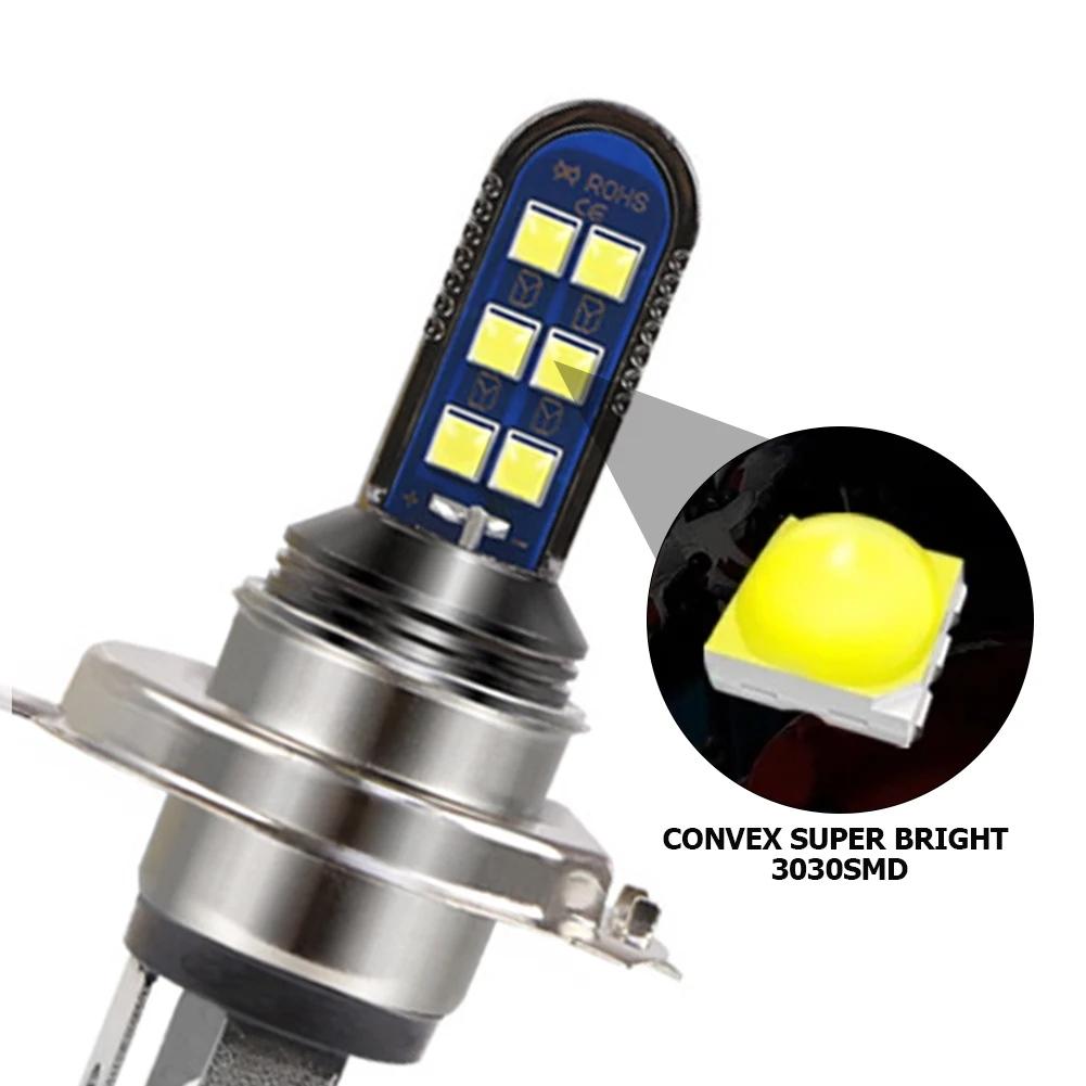 H4 LED Motorcycle Headlight BA20D P15D LED Bulbs Hi/Lo Beam Day Running Lamp LED Spotlight Dual Color Motor Accessories