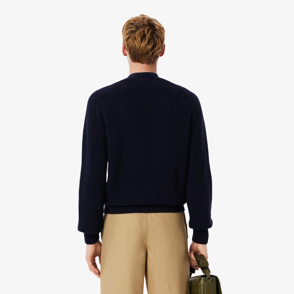 Lacoste Men's Ribbed Crew Neck Sweater AH3142-55N166