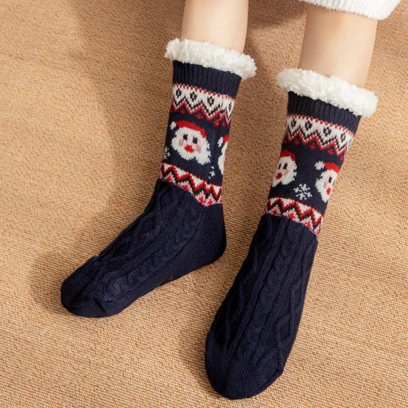 Warm Acrylic Winter Floor Socks Perfect For Elderly Kids Christmas Home Decoration Snow Sleep Essential
