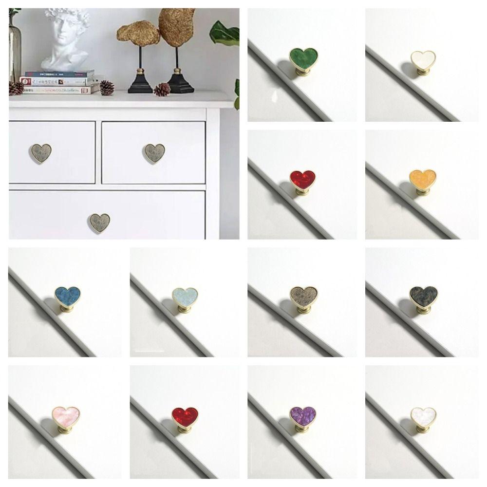 Minimalist Single Hole Cabinet Knob Modern Zinc Alloy Door Pull Handles Shell Love Nordic Drawer Knobs Furniture