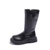 Girls Winter High Top Knight Boots Thick Fleece Lined Side Zip