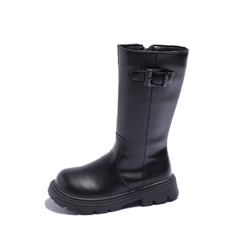Girls Winter High Top Knight Boots Thick Fleece Lined Side Zip