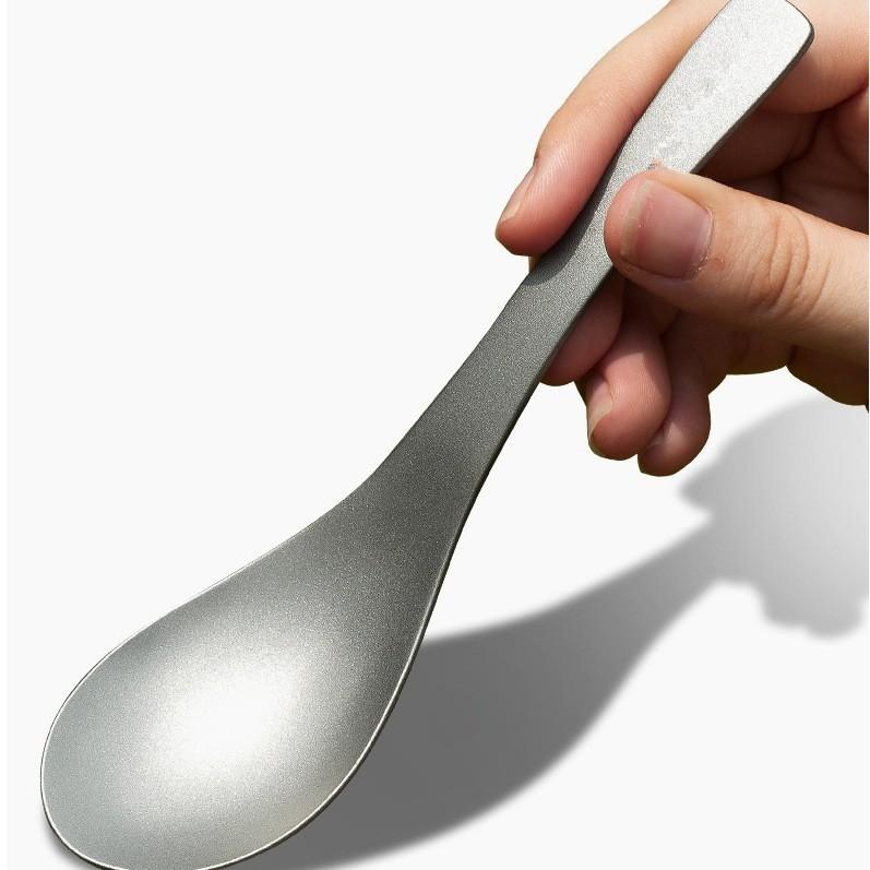 Kleine Titanlegierungslöffel für Outdoor-Camping, Kaffeemischlöffel gray