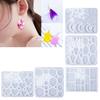 DIY Drop Earring Mold 3D Resin Pendants Moulds Fashionable Ear Jewelry Molds Silicone Material for Hand-Making Earrings