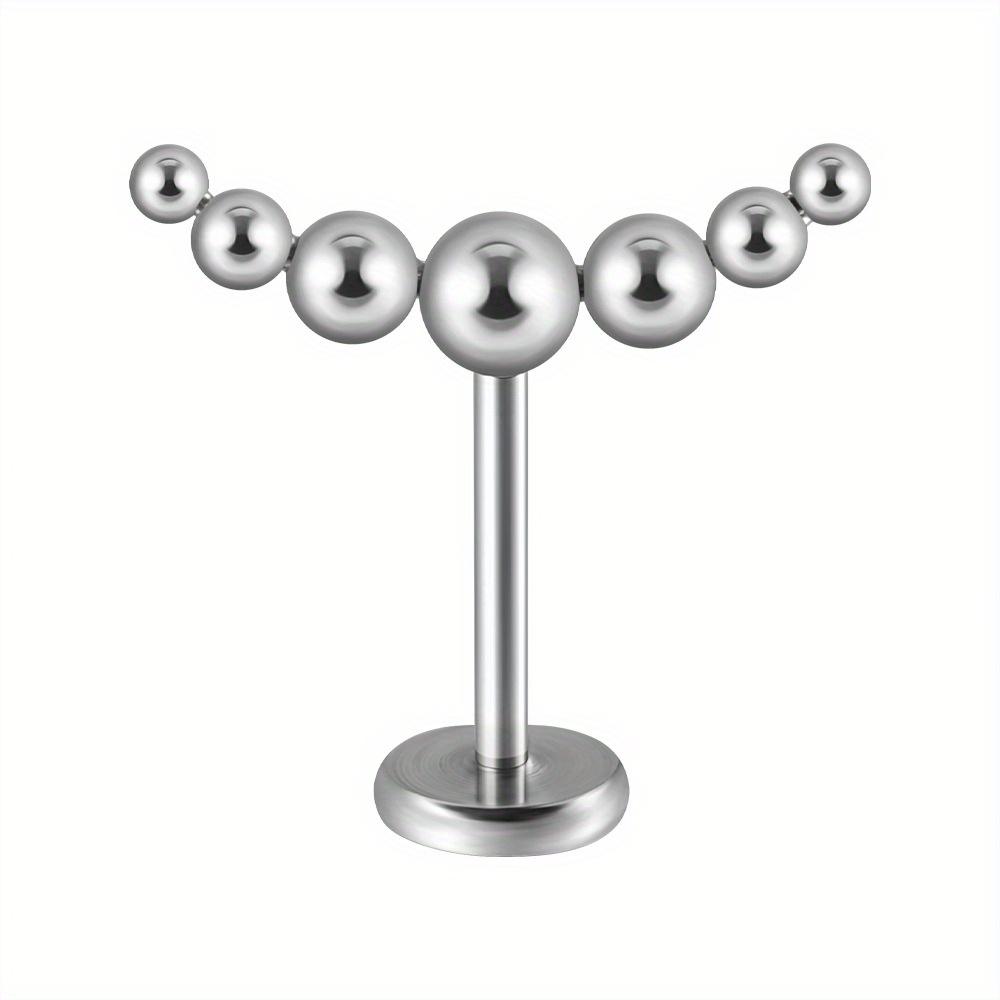 

1 шт., семь круглых шариковых ногтей из нержавеющей стали, изогнутые стальные серьги золотого и черного цвета с гальваническим покрытием, вставка-булавка для пирсинга, украшения для ногтей из кости 0.8x6mm