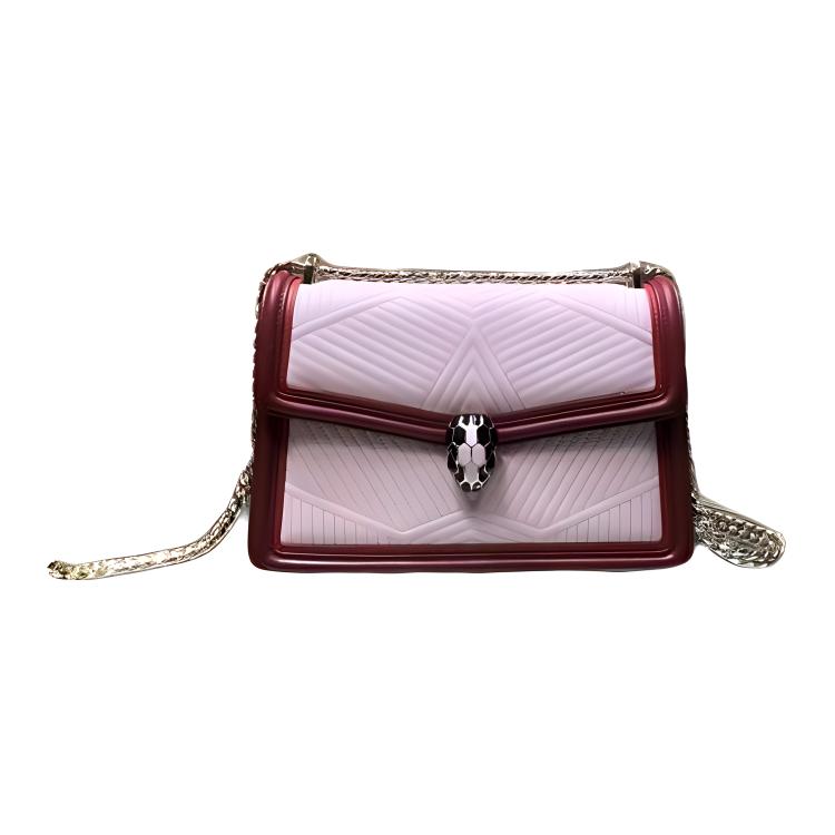

BVLGARI Serpenti Diamond Blast Classic Snake Head Clasp Quilted Chain Shoulder Bag Women shoulder bag Rose 289462 Basic Set (Bag+Dust Bag)