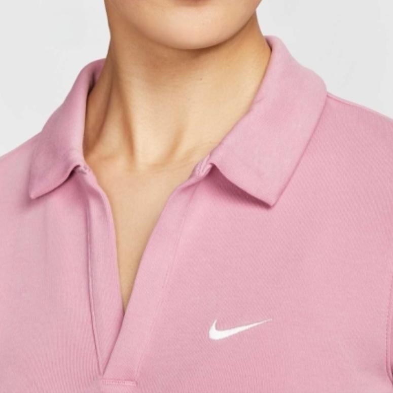 New Nike Sportswear Essentials Series Polo Shirt Women's Pink DV7885-699