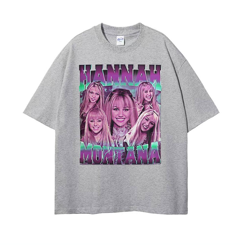 Limited Hannah Montana Vintage Pop Star Tshirt Men Women Clothing Hip Hop Trending Tee Shirt Cotton Casual Short Sleeve T Shirt