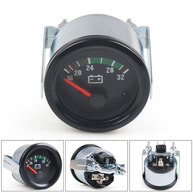 2" 52mm Car Voltmeter Pointer 12V /24V Volt Gauge Voltage Meter Yellow Light Car Meter