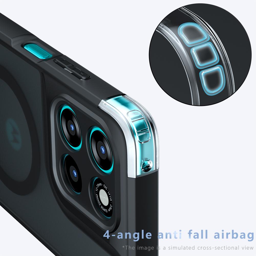 Hülle für Motorola Moto G100 G100S G57 G67 Power Magnetisches Kabelloses Laden TPU-Rahmen Hartplastik Durchscheinend Matt Handyhülle