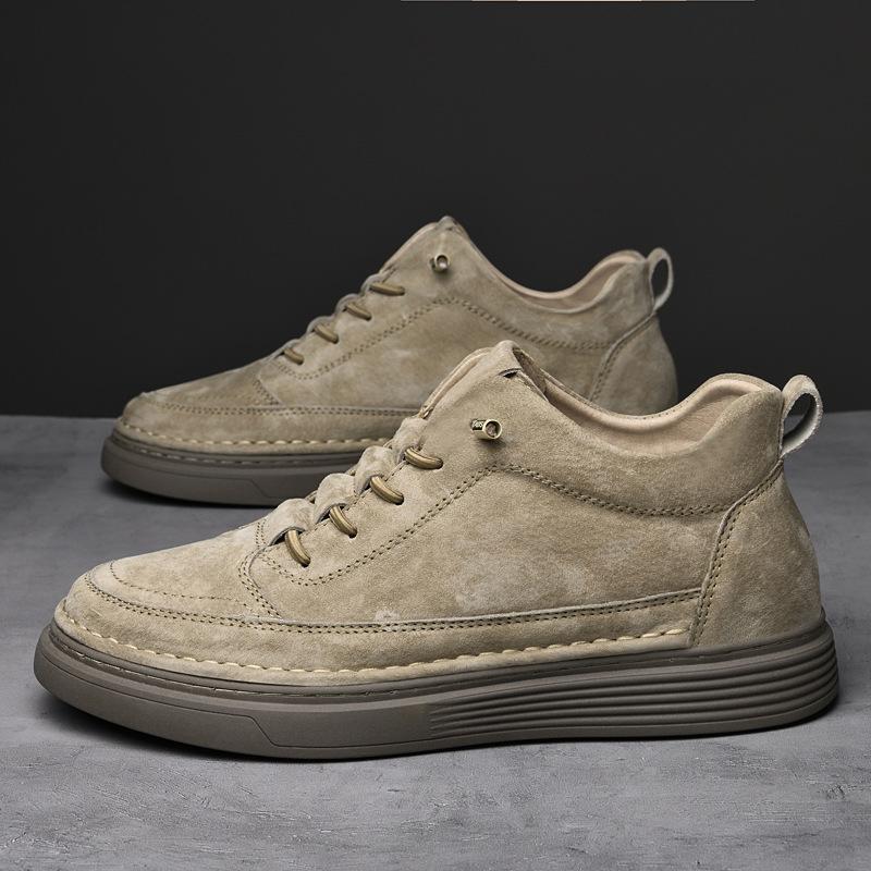 Men's shoes 2025 summer new men's platform light luxury waterproof lace-up free board shoes fashion trend platform casual shoes