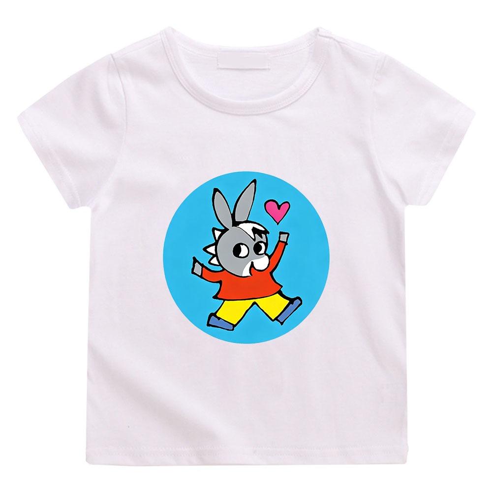 T-shirt per Bambini Cartone Animato Trotro Stampa Anime T-Shirt 2-12A Manica Corta Carina Ragazzi Ragazze Quotidiana Casual Toddler Estate