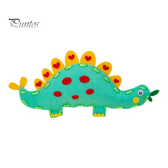 1 zestaw Cartoon Animal Doll Sewing Kit DIY Handmade Non-woven Fabric Animal Plushie Stuffed Animal Craft Sewing Kit Beginner Toddlers Boys Girls Gift