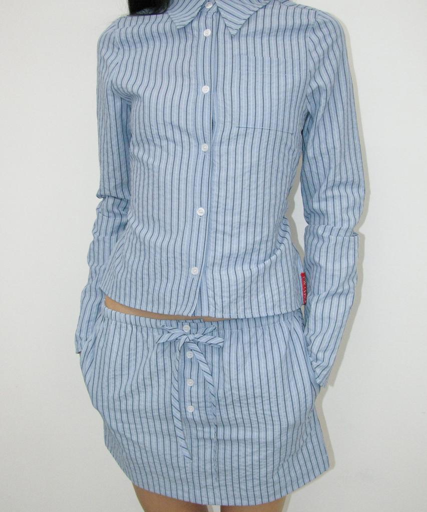 Partimento Woman Pwc Easy Mini Skirt_Sky Stripe