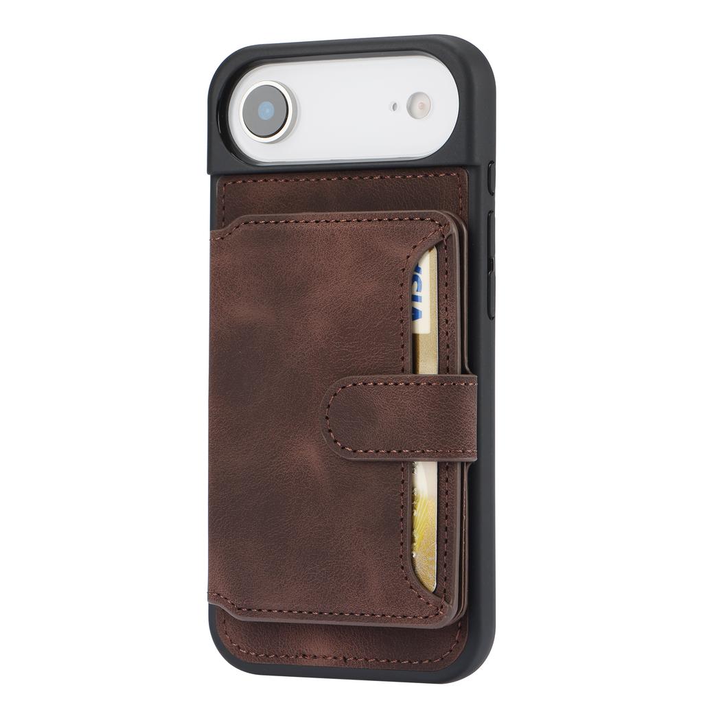 For iPhone Air Case Wallet Card Slot TPU+PU Leather Back Phone Cover