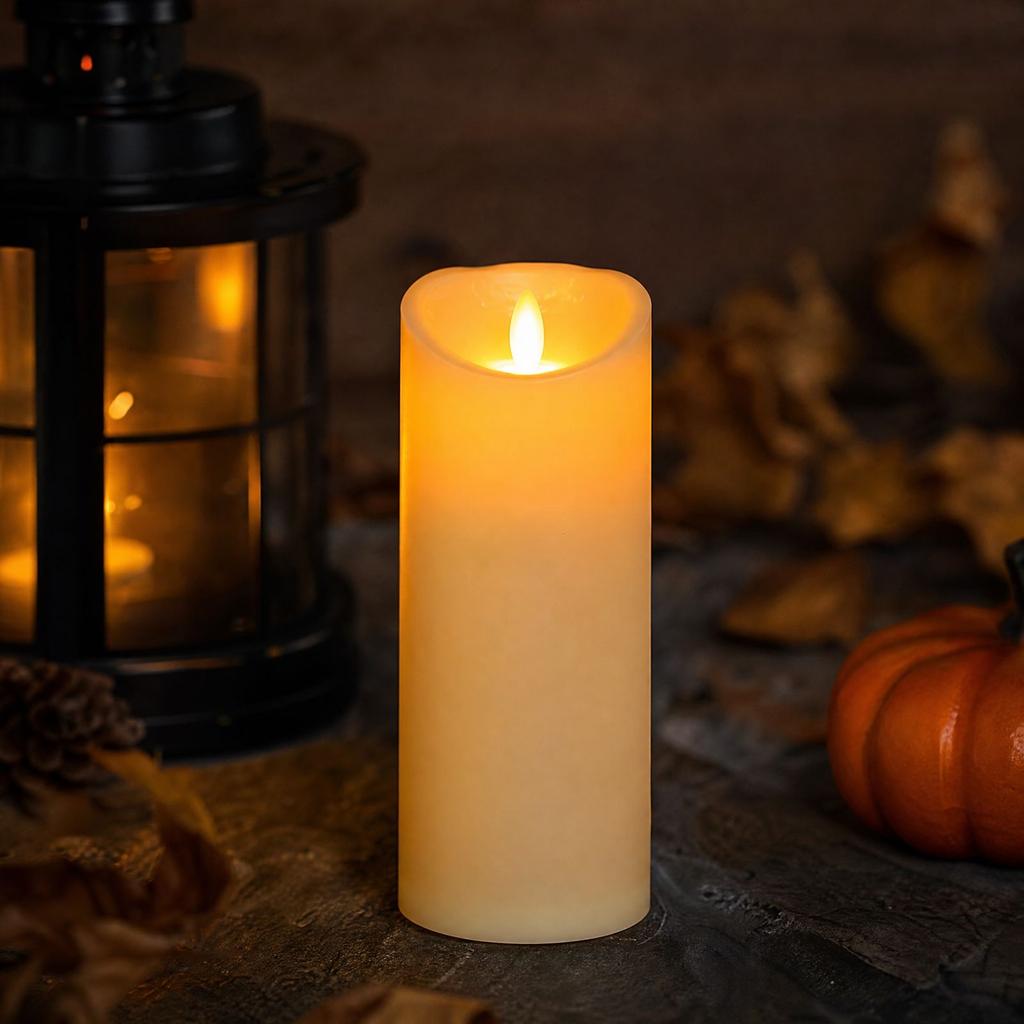 Rechargeable Electronic Candles for Halloween Decor, Flameless Battery Powered Candles for Home Party and Holiday Tabletop Decoration