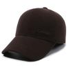 Men's Autumn Winter Hat Velvet Thick Baseball Cap Outdoor Windproof Coldproof Cap Ear Protection Cotton Cap