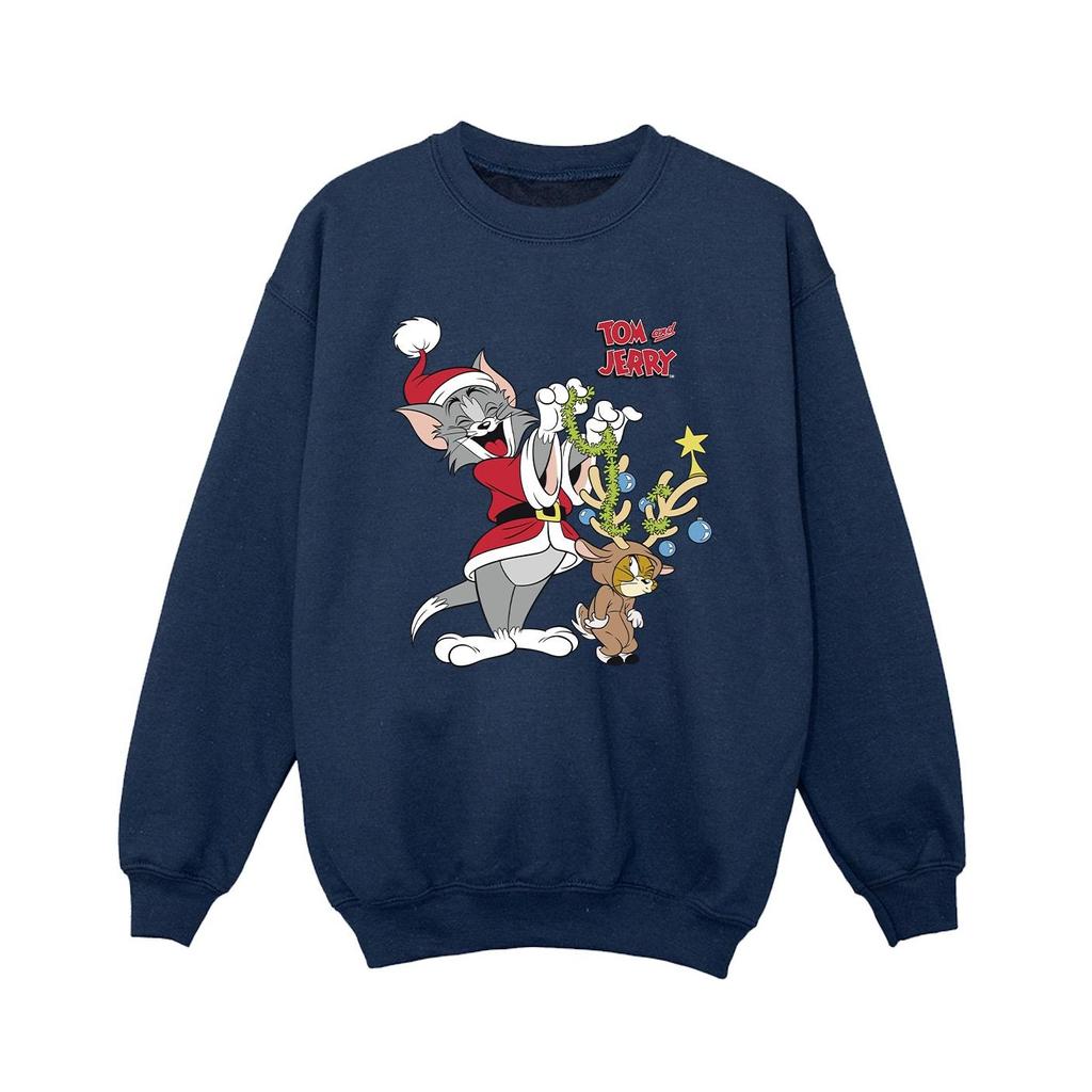 Tom & Jerry Boys Christmas Ren Sweatshirt