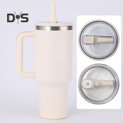 2 st 40 Oz Tumbler Halmlock med 2 sugrör Läckagesäkra Återanvändbara Ersättningslock Luktfritt Dammtätt Halmlock för Stanley Tumbler