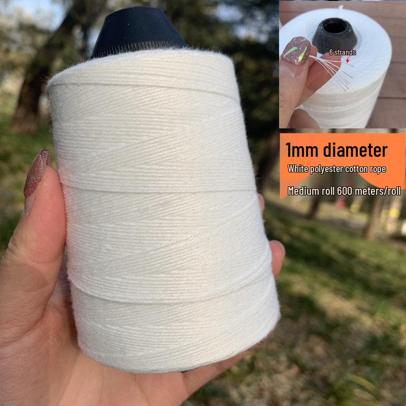 White Cotton Thread for Tying Zongzi, Sausages, Bacon, Cured Meat, and Fish