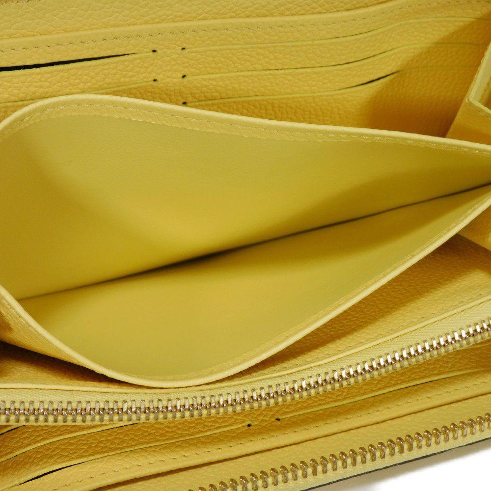 Used 12564 Zippy Wallet M82043 7940 New LV Logo Pastel Yellow Japan Exclusive RFID Monogram Empreinte Jaune Unisex from