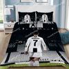 3D NYTT Dynetrekk Putetrekk Sengetøy Sett Fotball CR7 R-Ronaldos Voksen Gutt Jente Soveromsdekorasjon Barn Enkelt Dobbelt Stort