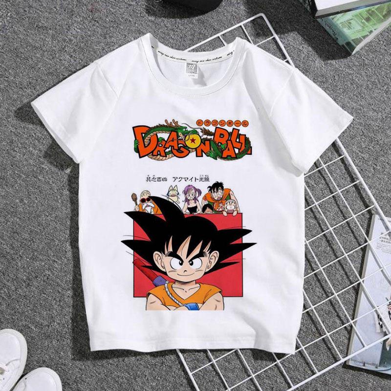 Dragon Ball Cartoon Printed Thin Shortsleeved Tshirt for Boys Suitable for Primary School Students Versatile for All