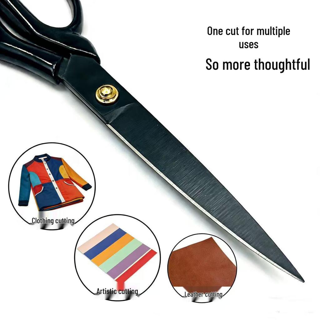 10-Inch Black Blade Stainless Steel Tailor Shears for Fabric and Clothing