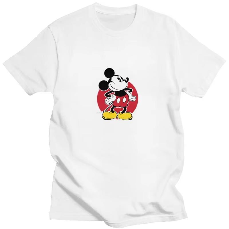 2025 New Custom Mens Mickey Mouse T Shirt Short Sleeves Cotton Tshirts Streetwear T-shirt Casual Tees Slim Fit Clothing