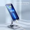 1pcs Universal All Aluminum Alloy Foldable Cell Phone Holder Metal Mobile Phone Stand Portable Folding Tablet Desktop Bracket