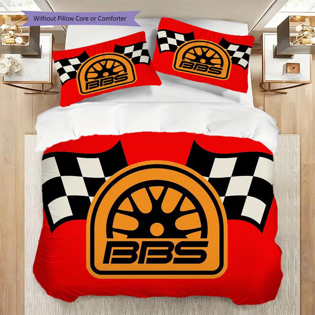 Classic Bbs Wheel Three-piece Set (1 * Duvet Cover + 2 * Pillowcase, Without Core) 2D Flat Duvet Cover and Pillowcase Christmas Birthday Gift