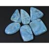 257Cts. Natural Larimar Pectolite Mix Cabochon Loose Gemstone 06 Pcs Lot C-821