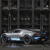 1:Kovové modely aut Bugatti Divo v měřítku 24 pro hračky pro chlapce od 3 do 12 let, stahovací vozidla s hudebními dvířky a kapotou lze otevřít