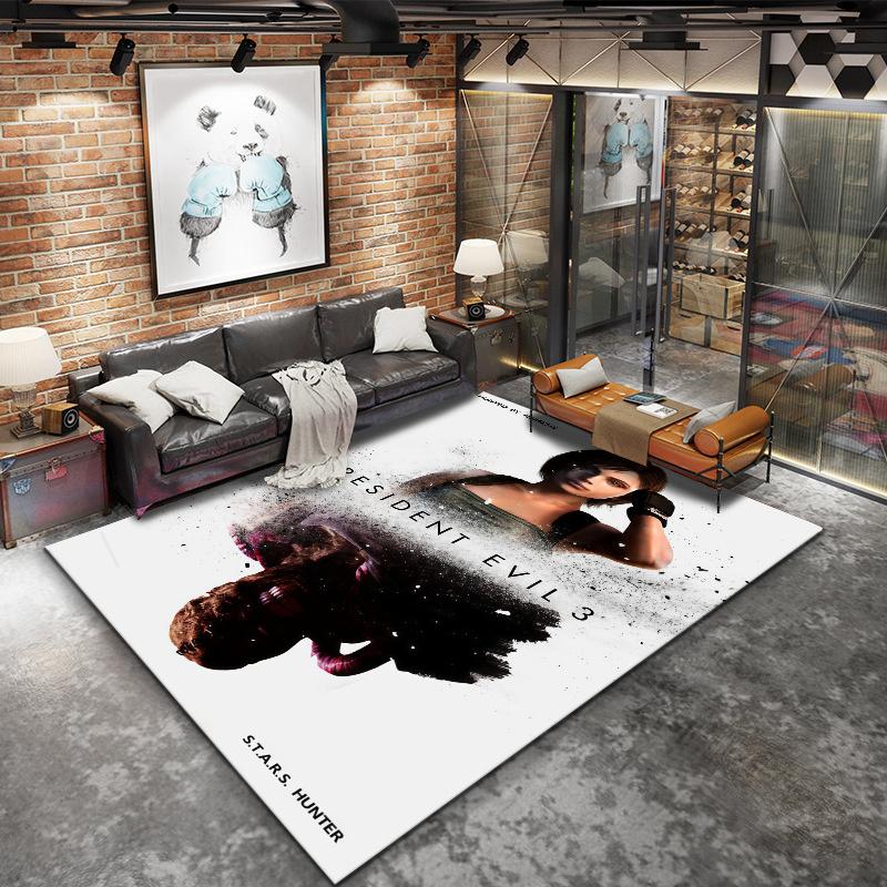 Resident Evil Carpet Rug for Living Room Bedroom Home Sofa Decoration,Kids play Nonslip Floor Mat